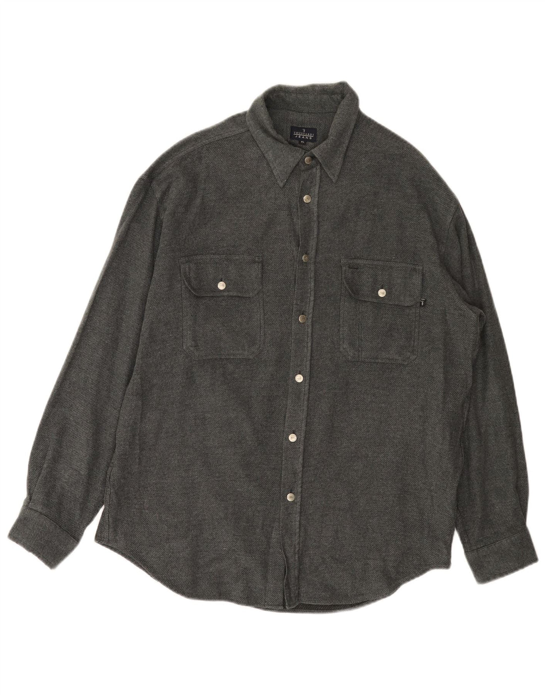Cămașă de flanel pentru bărbați Trussardi Jeans XL Viscoză gri