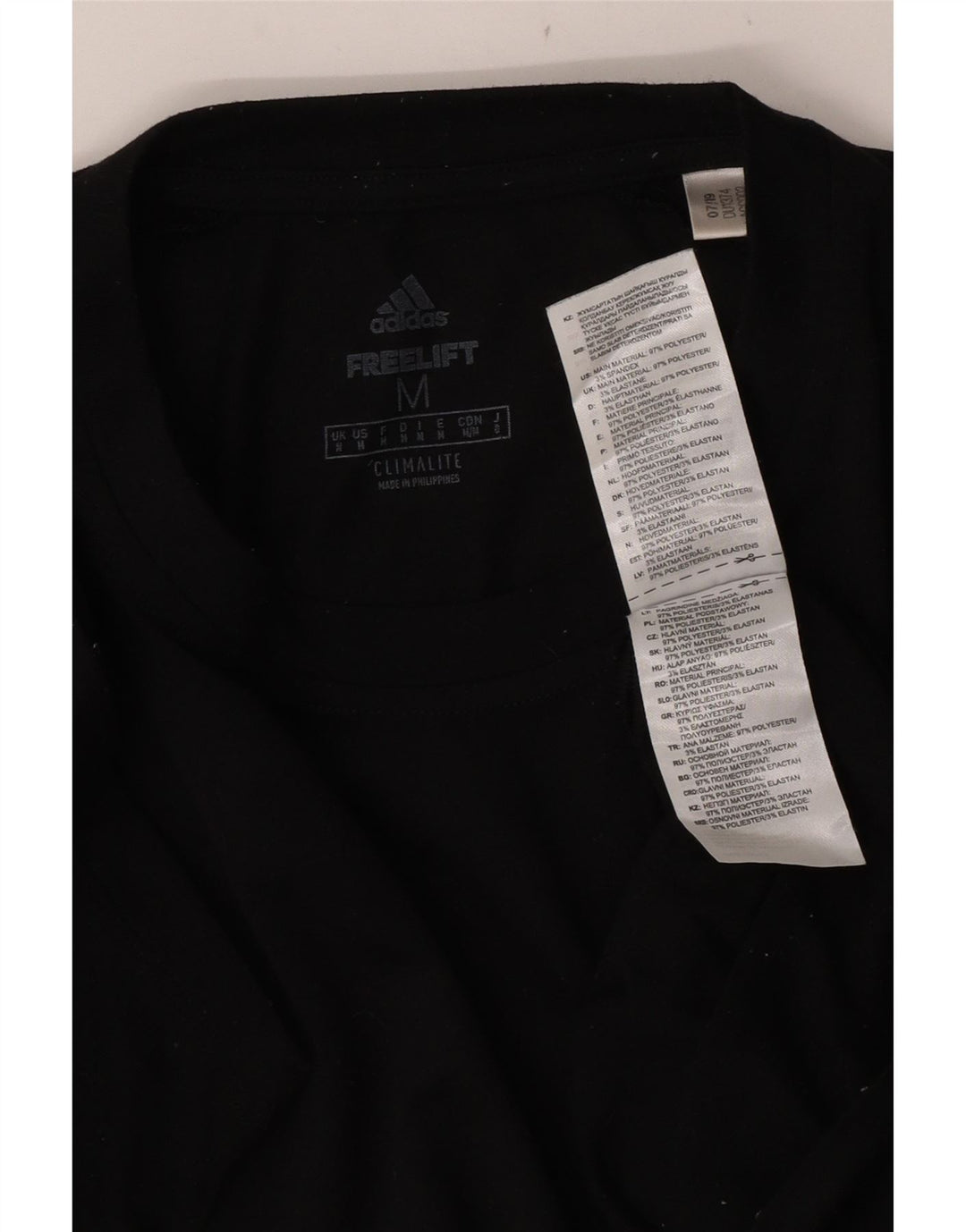 Tricou ADIDAS Climalite pentru bărbați, poliester mediu negru