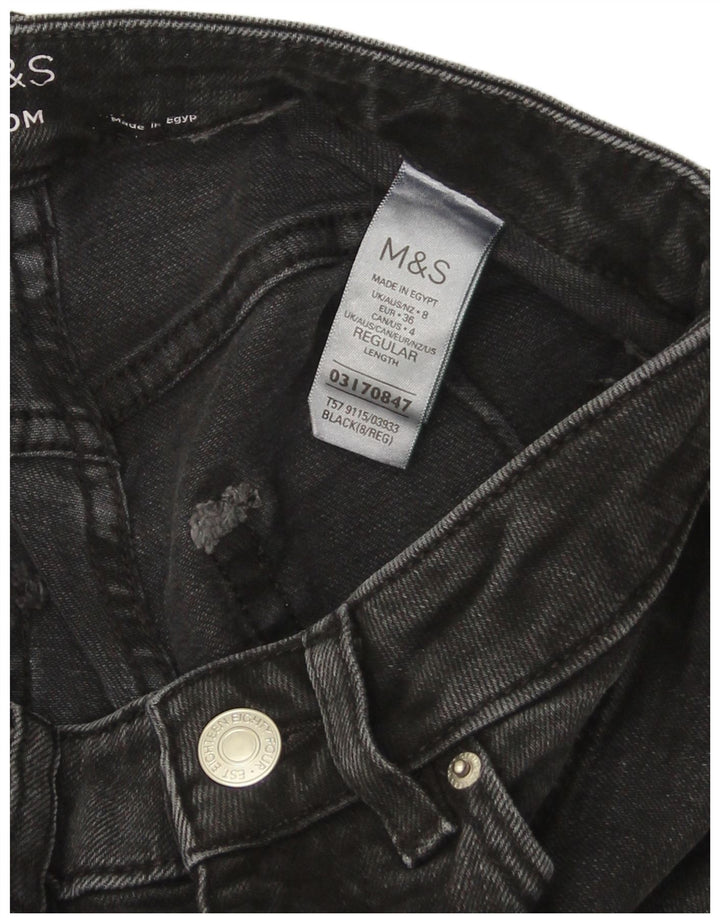 MARKS & SPENCER Blugi conici pentru femei UK 8 Small W26 L26 Bumbac gri