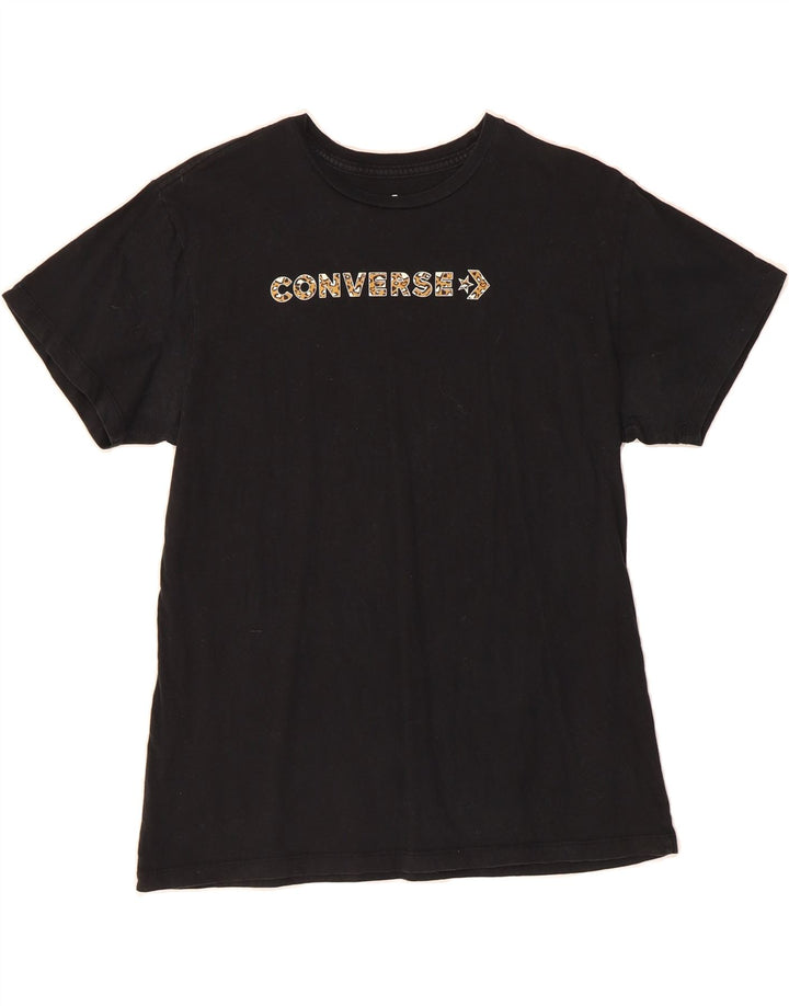 CONVERSE Womens Graphic T-Shirt Top UK 14 Medium Black Vintage Converse and Second-Hand Converse from Messina Hembry 