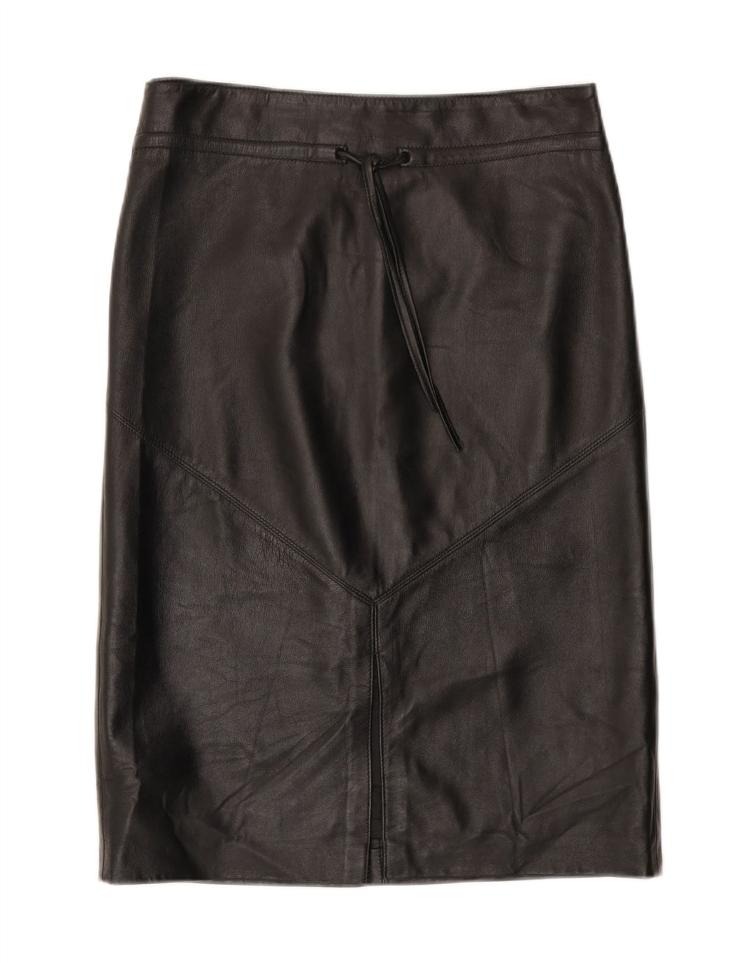 Fusta din piele vintage pentru femei IT 44 Medium W30 Piele neagra