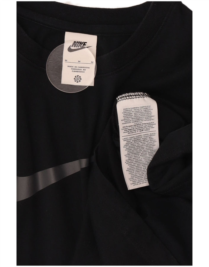 Tricou grafic Nike pentru bărbați Top mediu negru bumbac