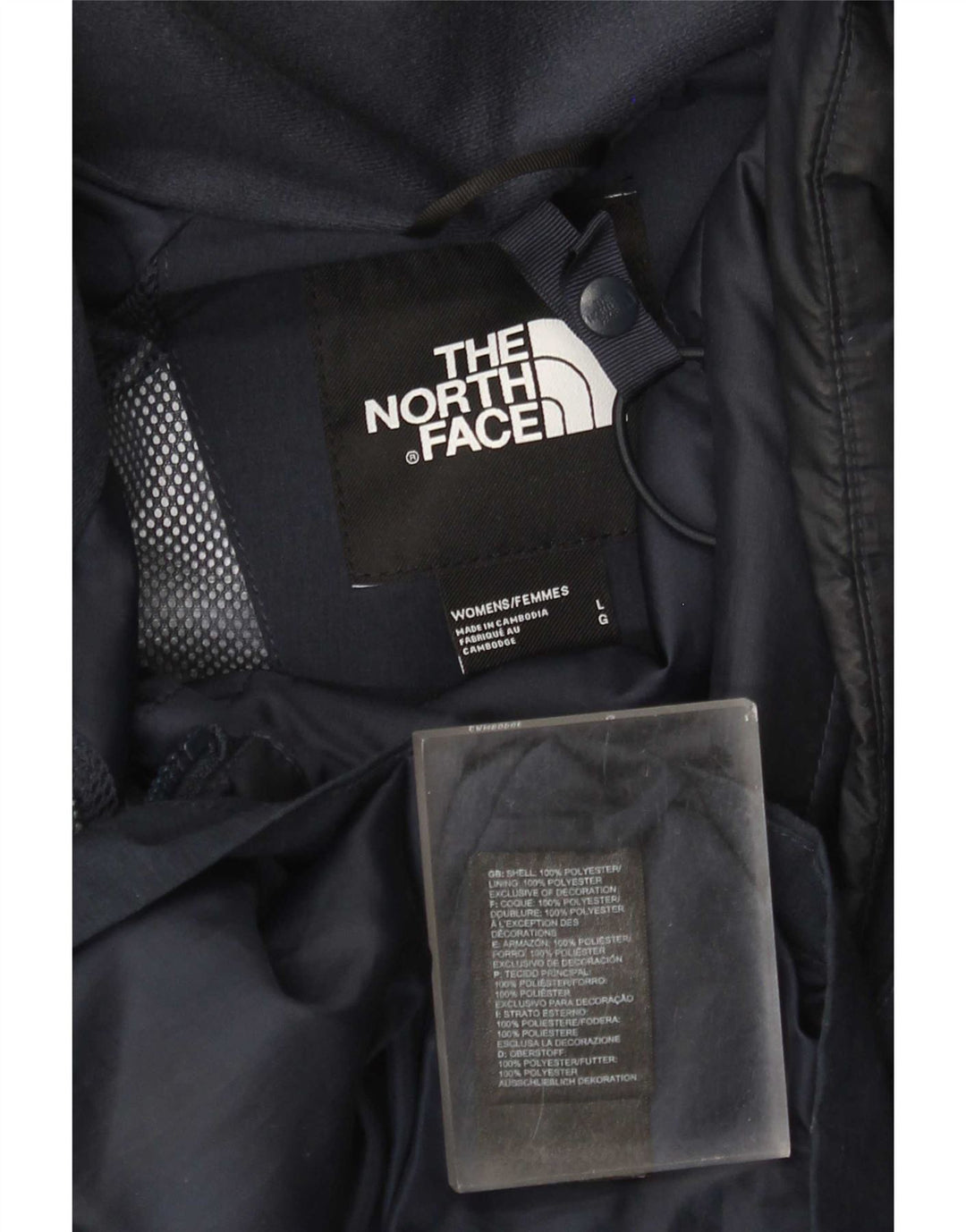 Jachetă de ploaie cu glugă pentru femei The North Face UK 16, mare, poliester, albastru