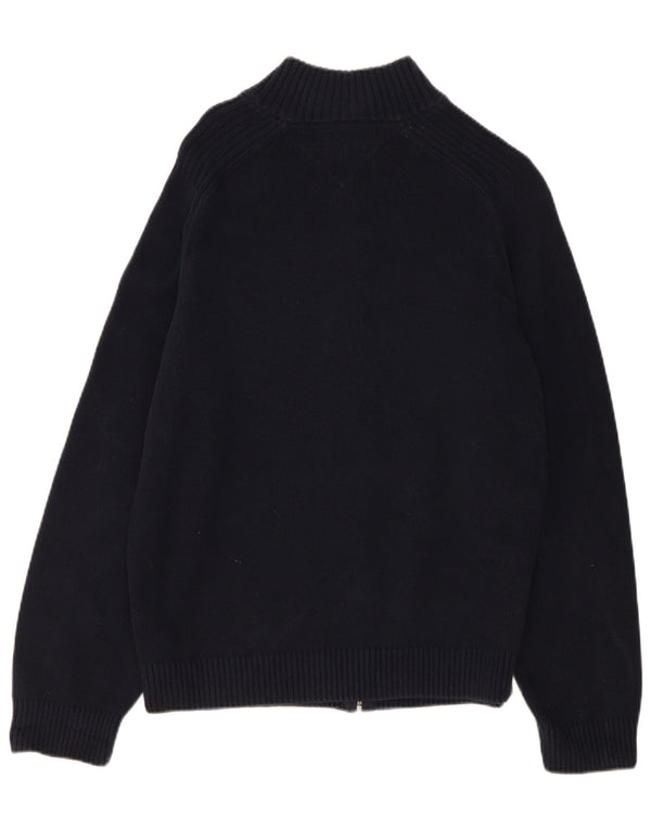 Pulover cardigan pentru femei Tommy Hilfiger cu fermoar complet UK 18 XL bumbac bleumarin
