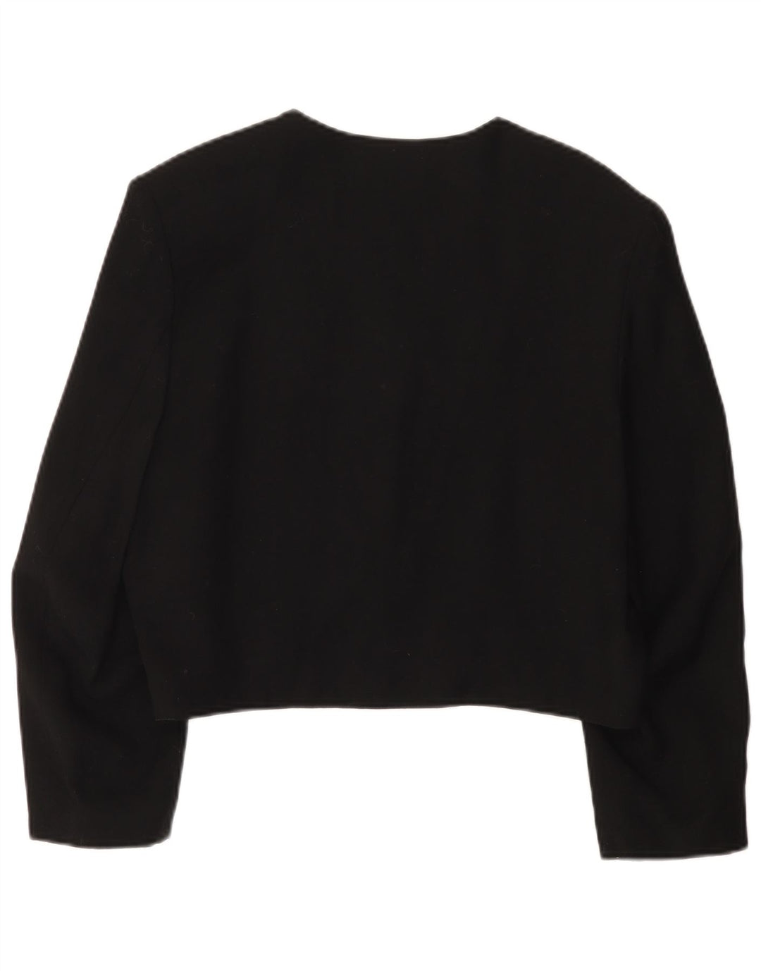 Cinnamon Jachetă pentru femei crop cu 4 nasturi și mâneci 3/4 EU 38 Negru mediu