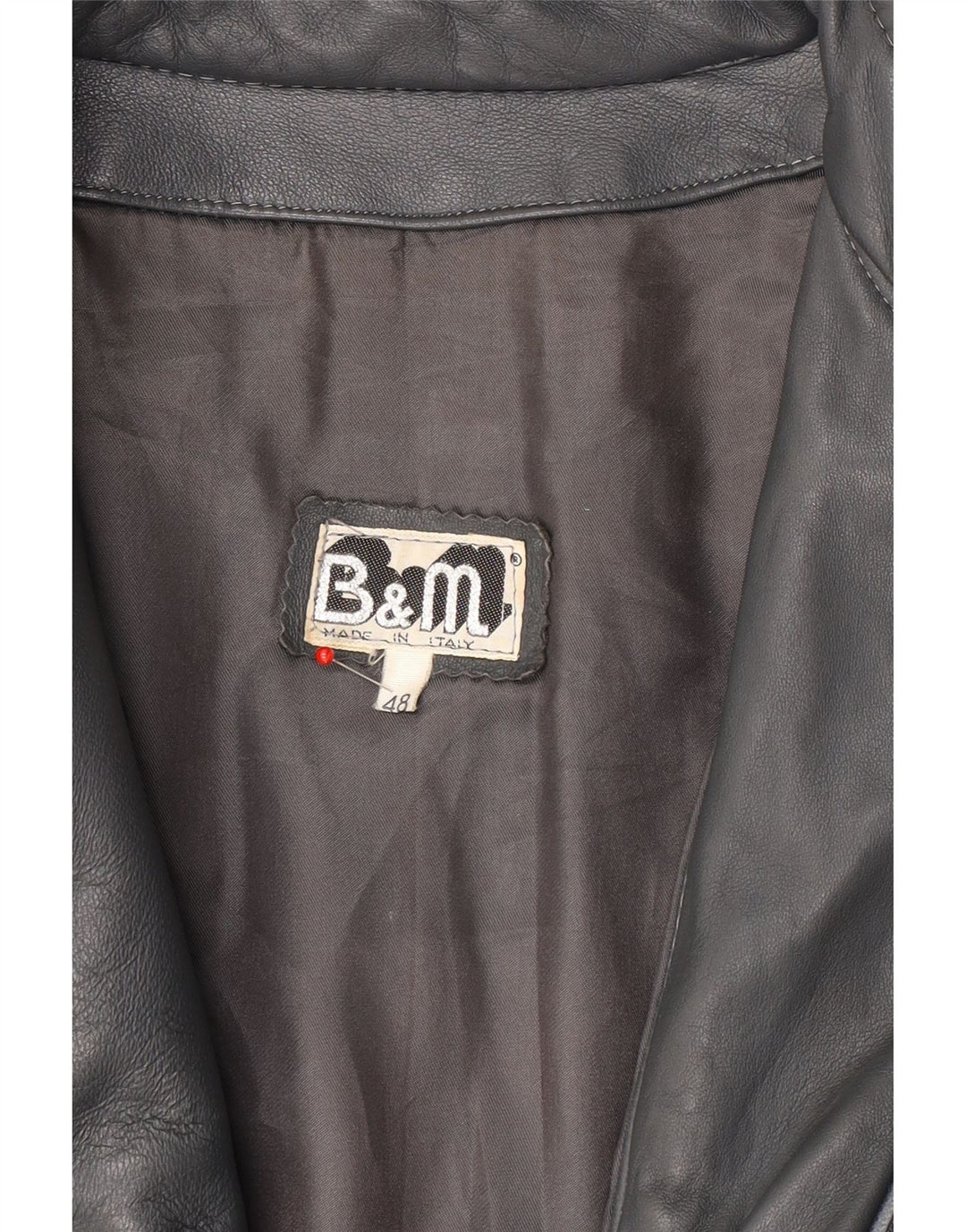Jachetă de piele vintage pentru bărbați IT 48 Medium Grey Piele