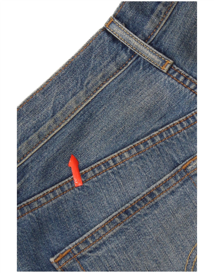 Pantaloni scurți Levi's 501 din denim distressed W26 Small Blue Bumbac