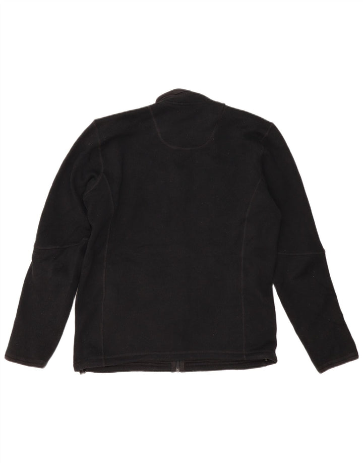 MARKS & SPENCER Jachetă fleece supradimensionată pentru femei UK 10 Poliester negru mic