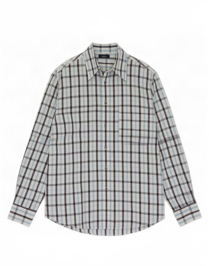 Cămașă bărbați Sergio Tacchini, bumbac cu carouri albastre mici