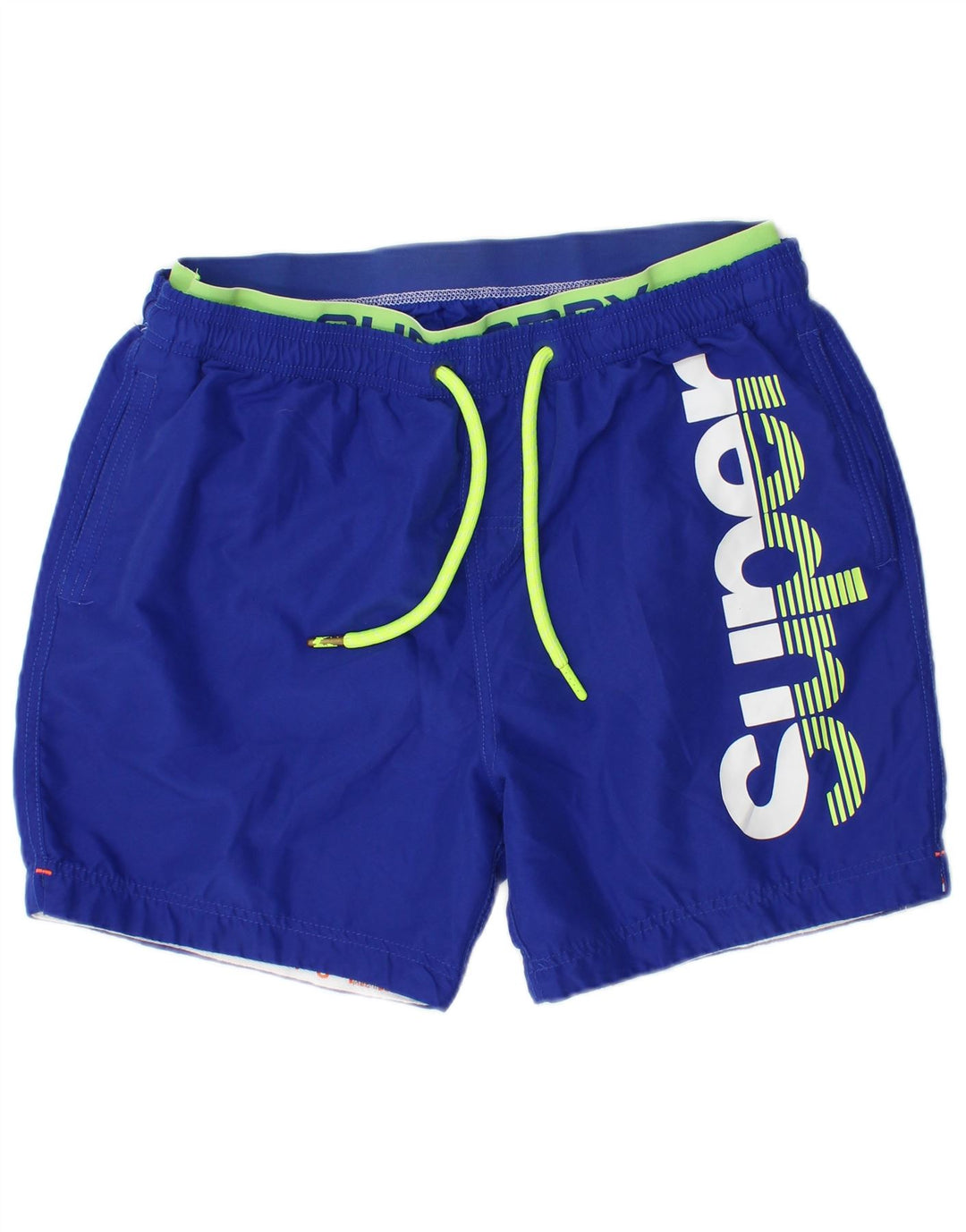 Pantaloni scurți de înot grafic Superdry pentru bărbați 2XL, poliester albastru