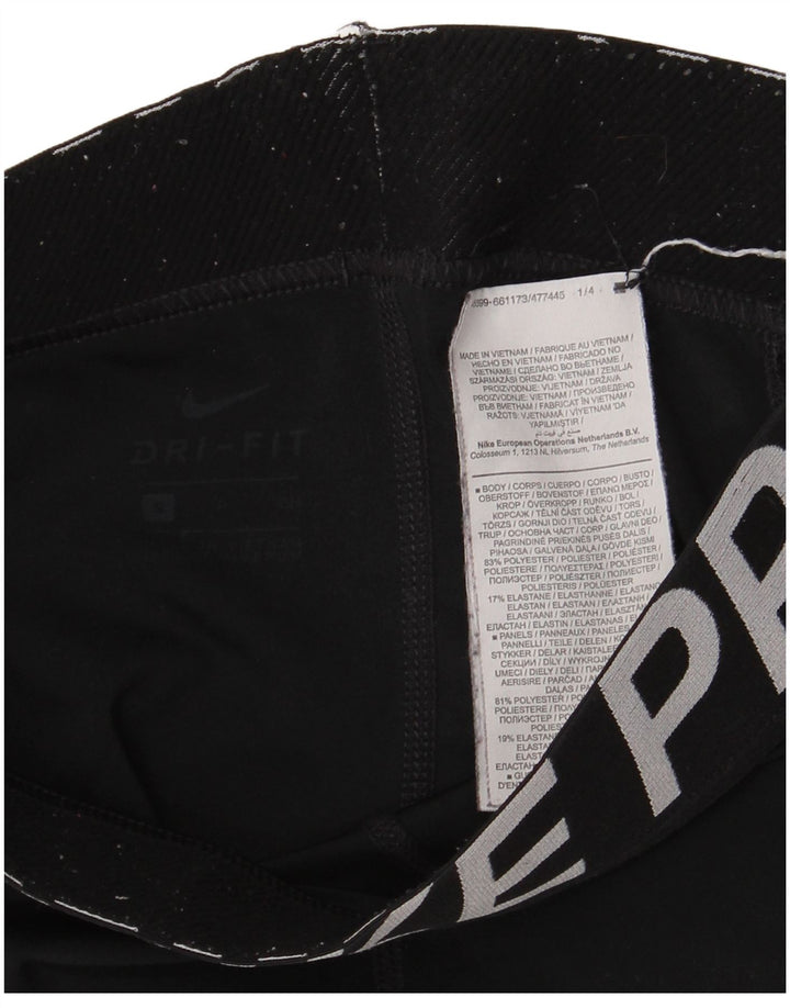 Leggings grafic Nike pentru femei UK 8 Small Negru Poliester