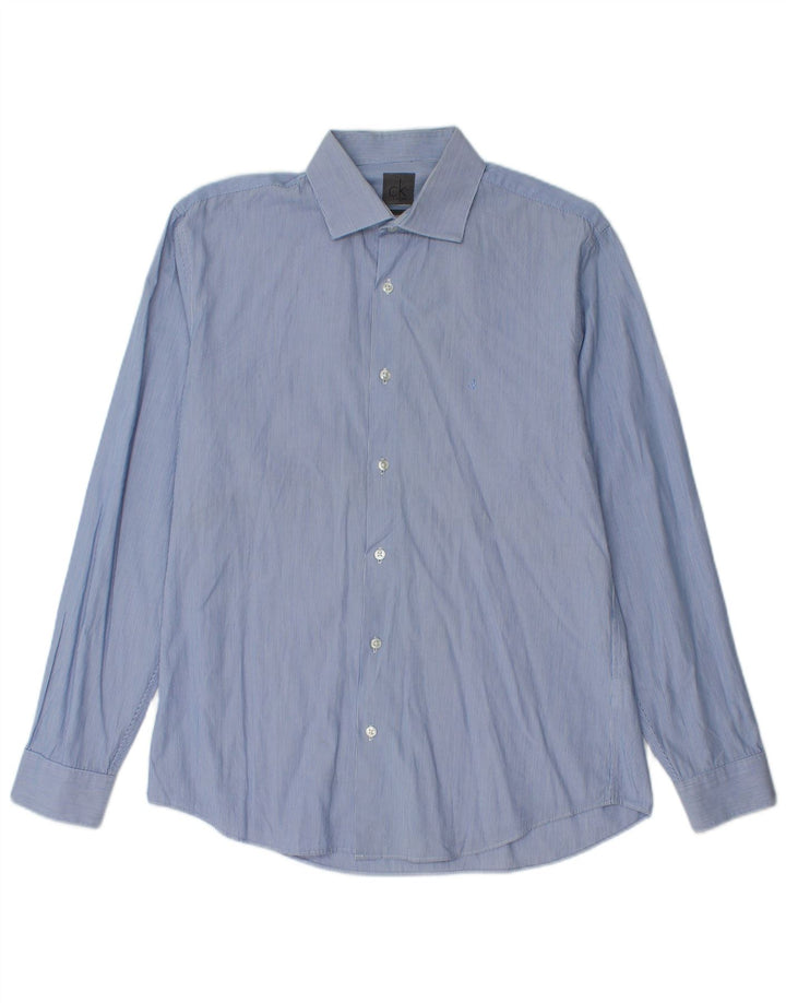 Cămașă pentru bărbați Calvin Klein Mărimea 40 15 3/4 Medium Blue Pinstripe