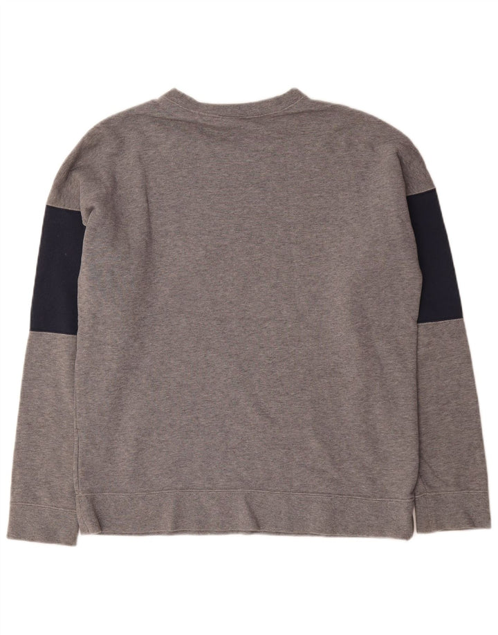 Pulover Nike pentru bărbați cu grafică, bumbac color bloc, gri mediu