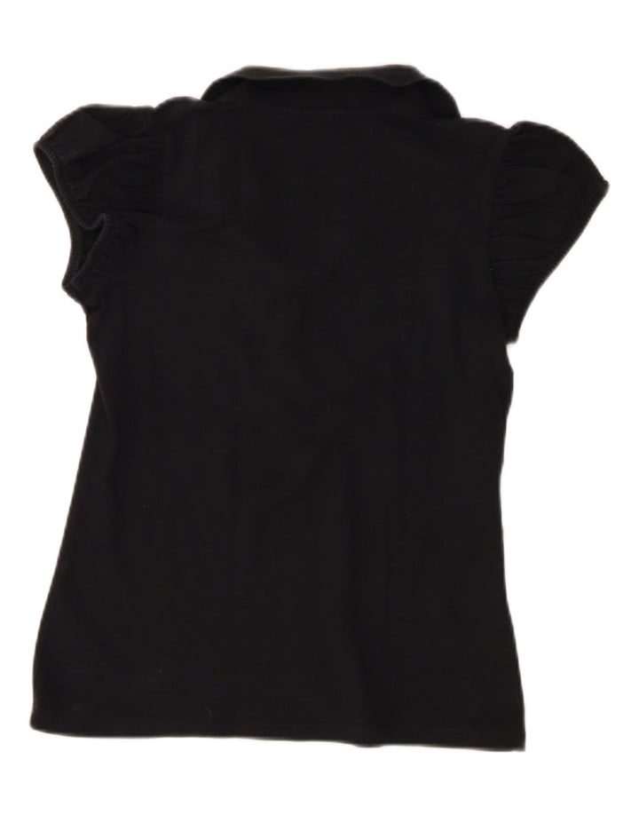 Tricou polo Burberry pentru femei, bumbac mediu negru