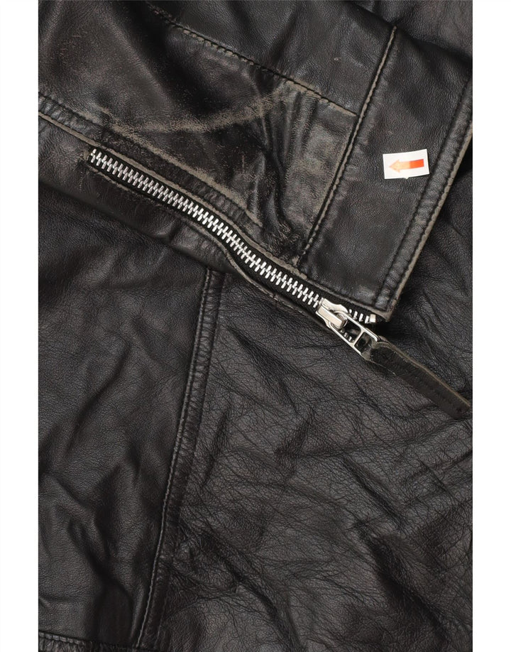 Geacă din piele pentru motociclist pentru femei Isaco & Kawa IT 44 Piele Neagră Medie