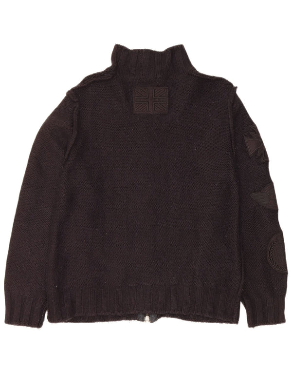 Pulover cardigan Richmond pentru femei UK 20 2XL Lână neagră