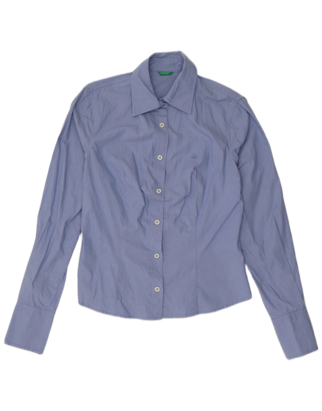 Cămașă Benetton pentru femei UK 10 Small Blue Bumbac