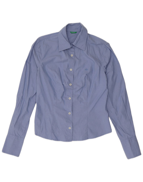 Cămașă Benetton pentru femei UK 10 Small Blue Bumbac