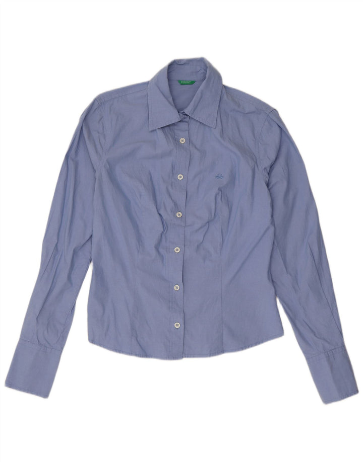 Cămașă Benetton pentru femei UK 10 Small Blue Bumbac