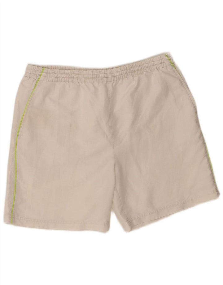 Pantaloni scurți sport Fila pentru bărbați, poliester alb mediu