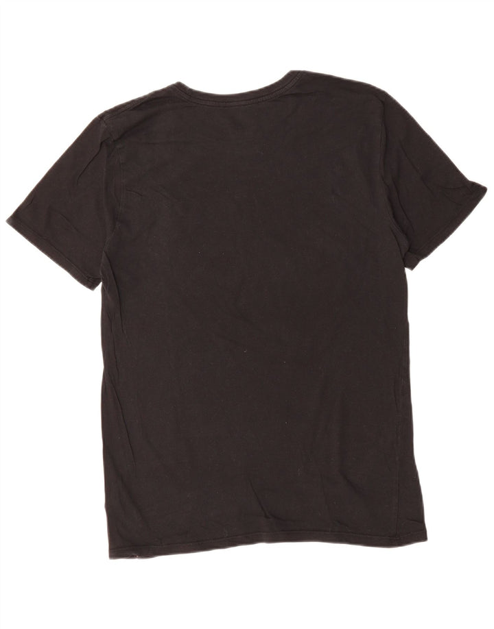 NIKE Mens Graphic T-Shirt Top Medium Black Cotton
