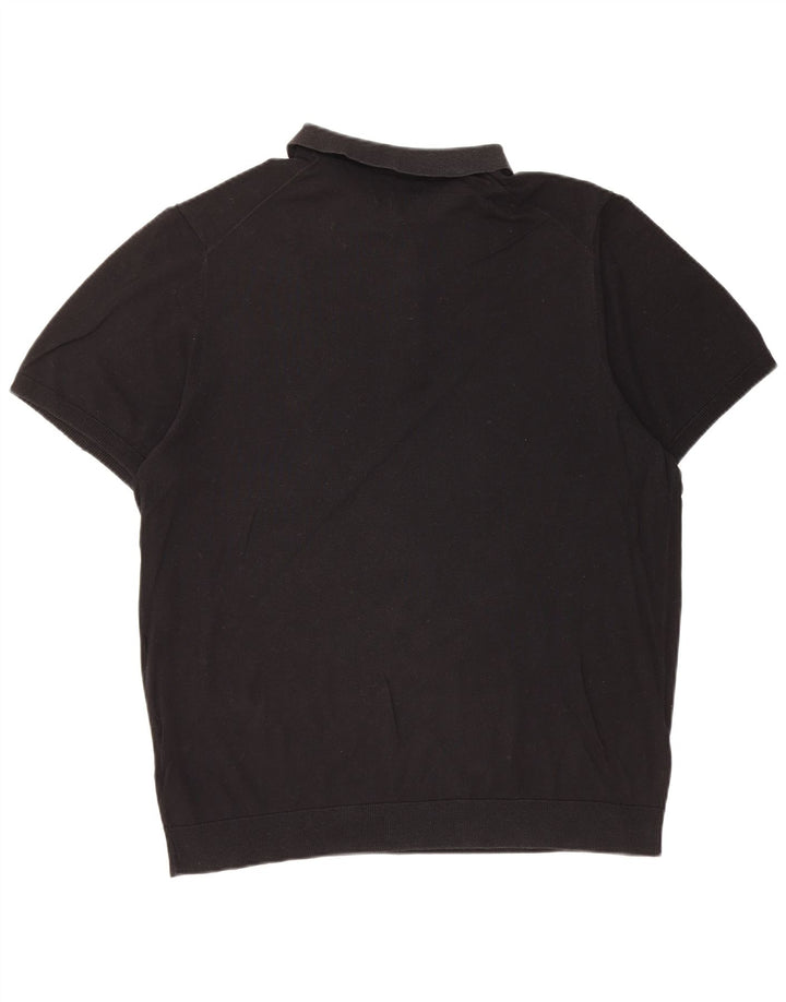 Tricou polo pentru bărbați Marks & Spencer XL, mătase neagră