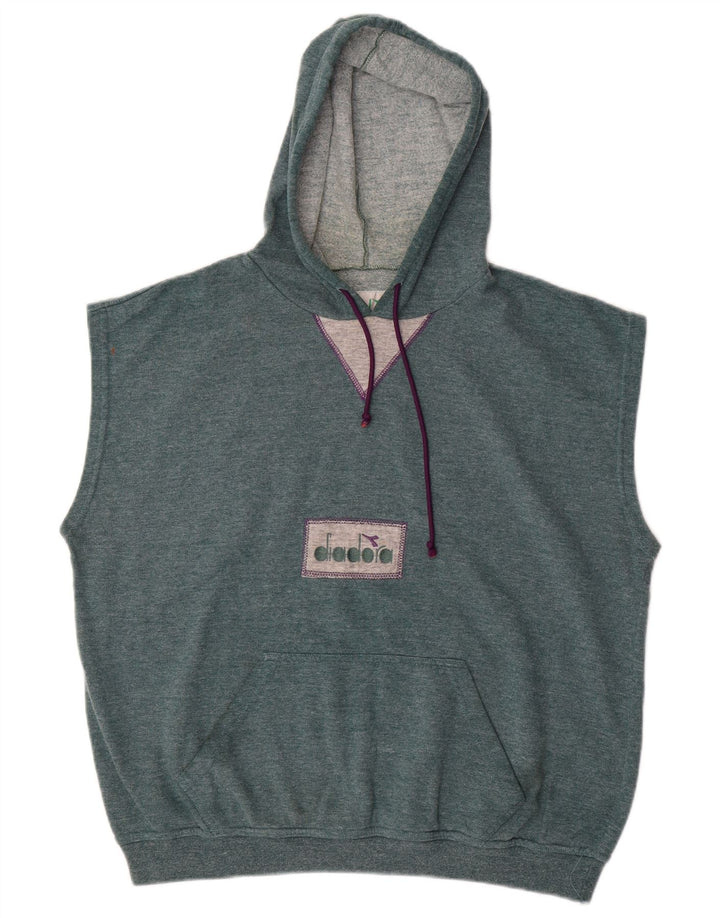 DIADORA Pulover fără mâneci pentru bărbați din bumbac mare albastru