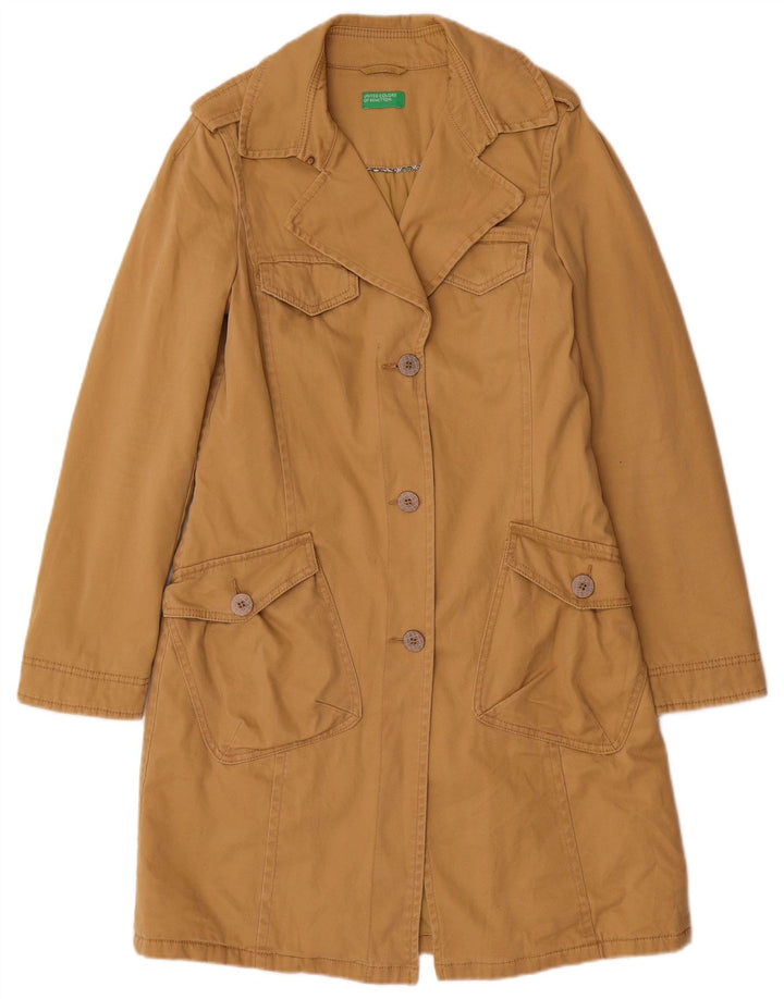 Trench pentru femei Benetton UK 8 Small Beige Bumbac