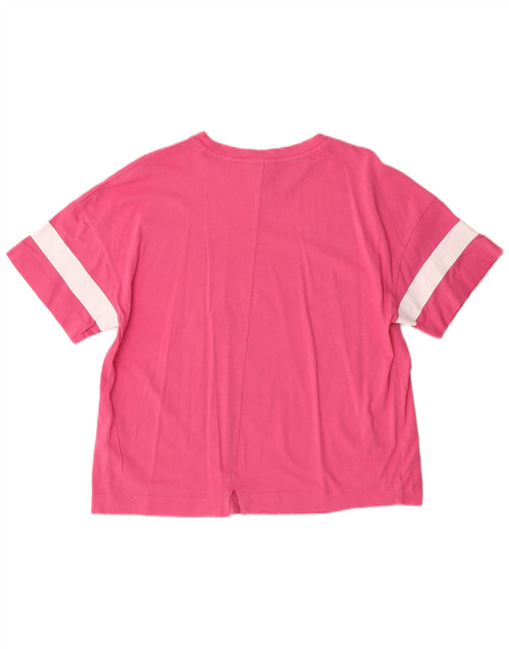 DIADORA Tricou Femei Top UK 14 Medium Pink Striped Bumbac