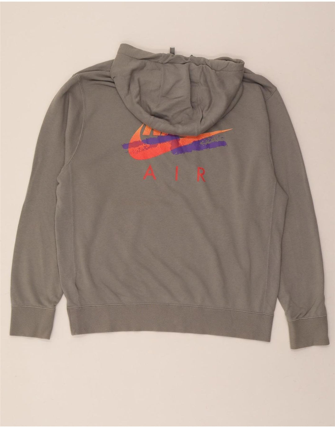 NIKE Mens Graphic Hoodie Jumper Large Grey Cotton Vintage Nike and Second-Hand Nike from Messina Hembry 