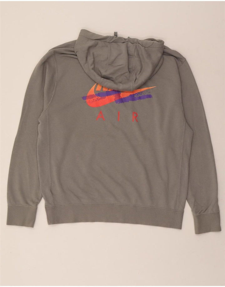 NIKE Mens Graphic Hoodie Jumper Large Grey Cotton Vintage Nike and Second-Hand Nike from Messina Hembry 