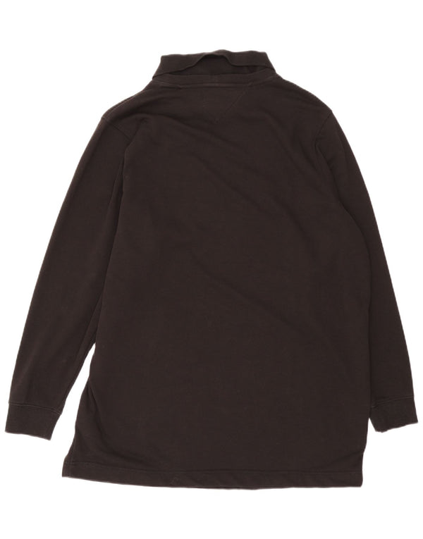 Cămașă polo cu mânecă lungă pentru bărbați Tommy Hilfiger, bumbac negru XL