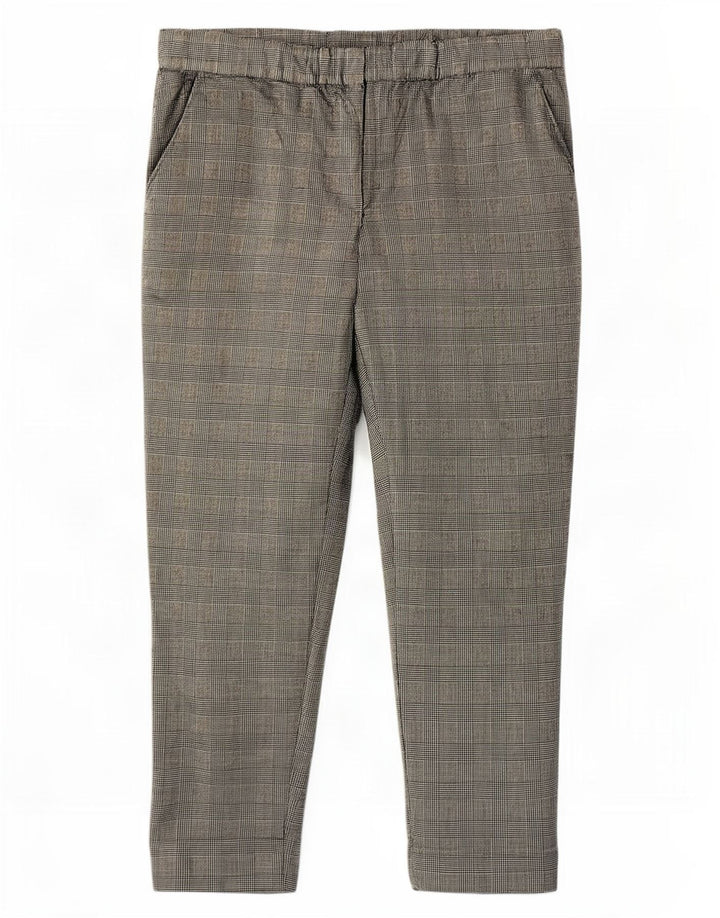 Pantaloni decupați Cos pentru femei EU 40 Medium W32 L24 Lână cu carouri gri