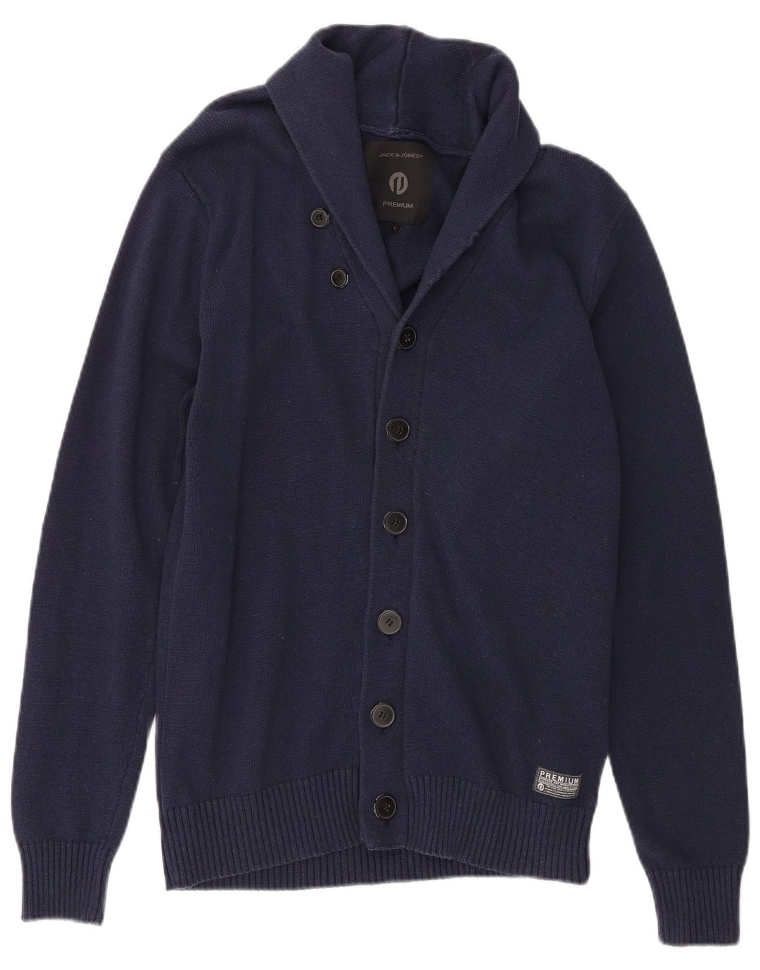 Pulover cardigan pentru bărbați Jack & Jones, mare, bleumarin, bumbac