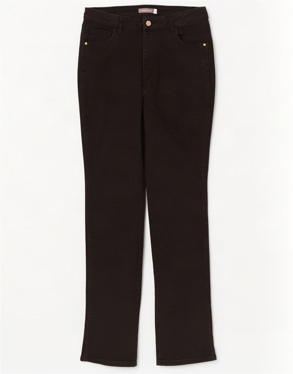 MINT VELVET Blugi drepti pentru femei UK 12 Medium W28 L32 Bumbac negru