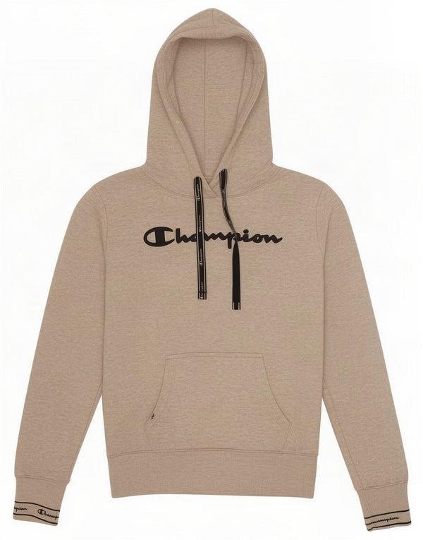 Champion Pulover cu glugă cu grafică pentru femei UK 14 Medium Bej Bumbac cu pete