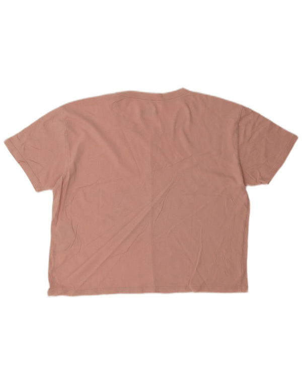 Tricou Hollister Crop Graphic pentru femei Top UK 10 Small Pink Colorblock