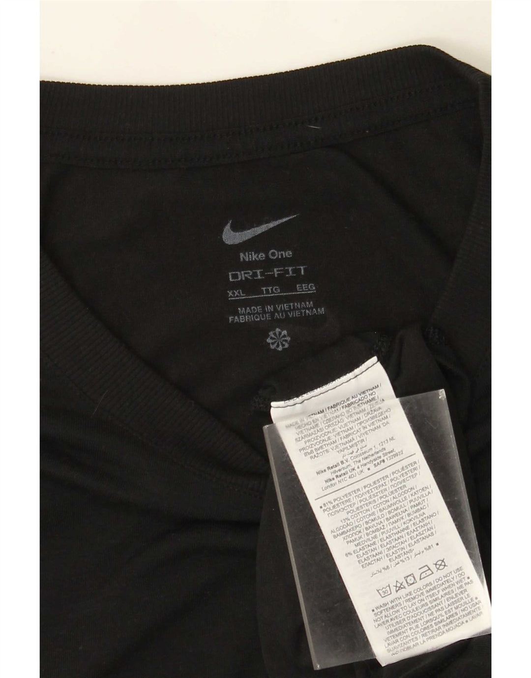 Nike pentru bărbați Dri Fit Top cu mânecă lungă 2XL, poliester negru