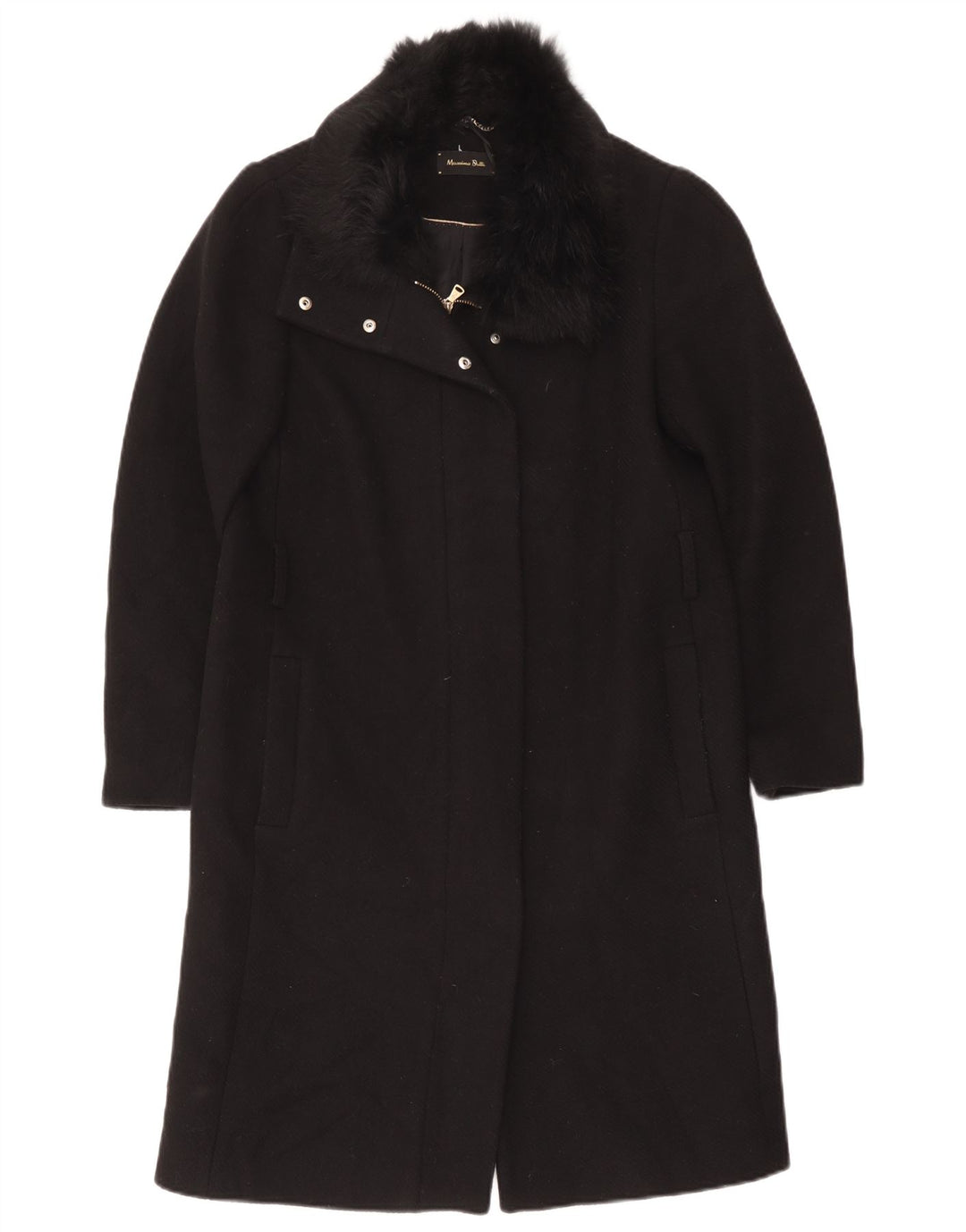 Palton Massimo Dutti Femei EU 40 Medium Negru