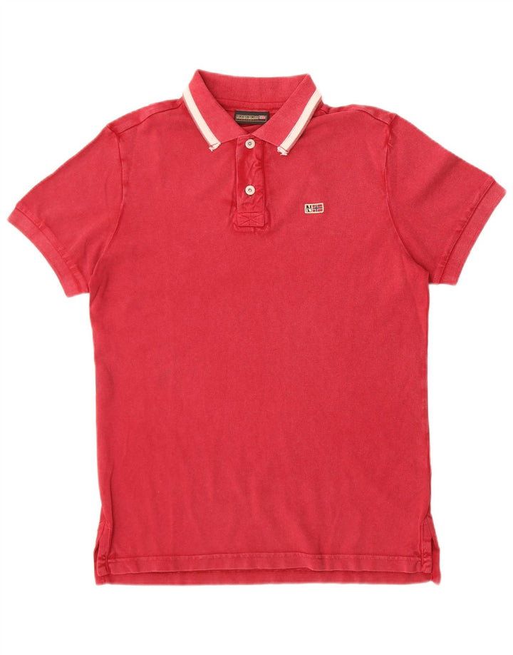Tricou polo Napapijri Geographic pentru bărbați, maro mic
