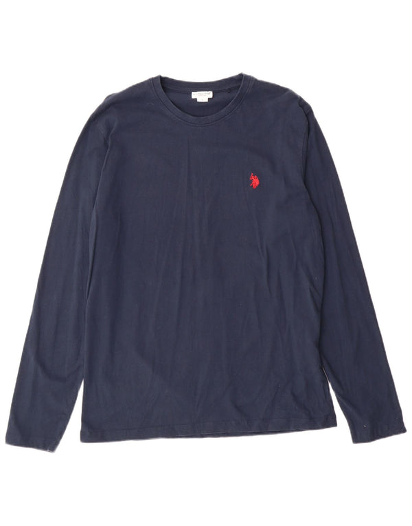 U.S. Polo Assn. Top pentru femei cu mânecă lungă UK 16 mare din bumbac bleumarin