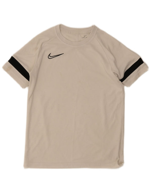Tricou pentru băieți Nike Top 12-13 ani Poliester alb mare