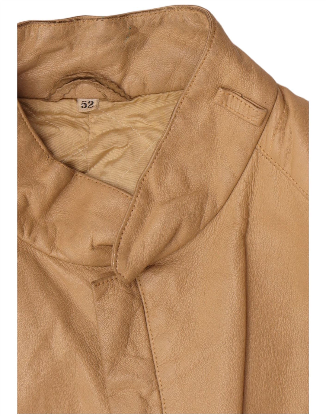Geaca de piele vintage pentru barbati IT 52 XL Bej
