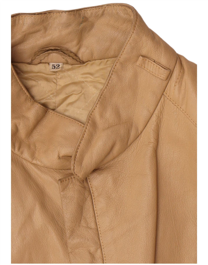 Geaca de piele vintage pentru barbati IT 52 XL Bej