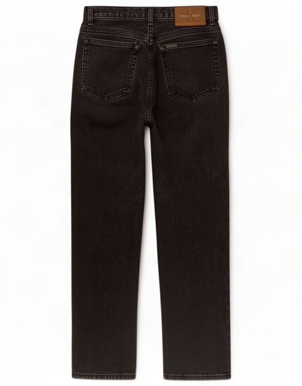 Calvin Klein Womens Straight Jeans UK 8 Small W26 L30 Black Cotton