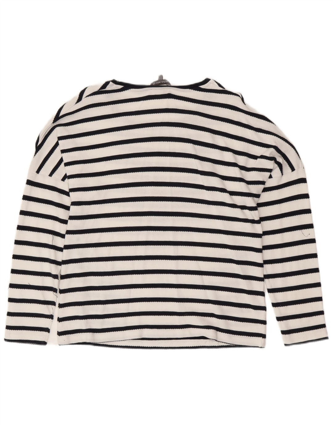 LAURA ASHLEY Bluză pentru femei de top UK 16, mare, bumbac cu dungi albe