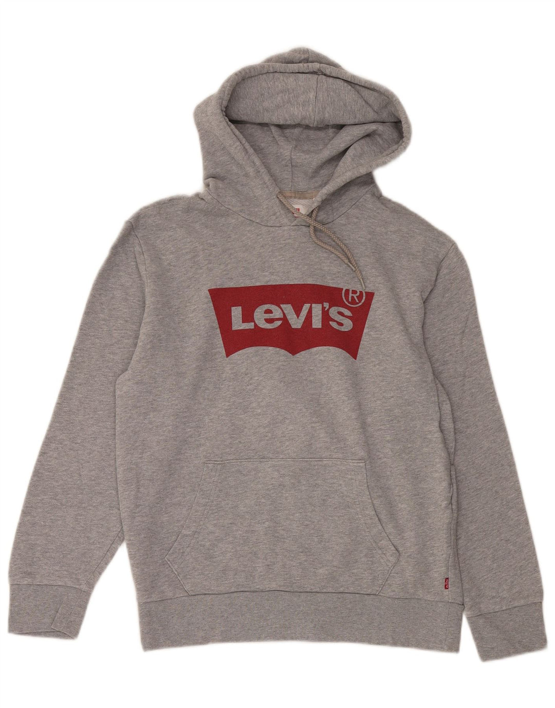 Pulover cu glugă grafic LEVI'S pentru bărbați, bumbac, gri mediu