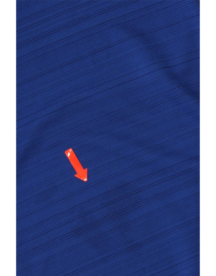 Tricou Nike Dri Fit pentru bărbați Top mic, albastru, poliester cu dungi