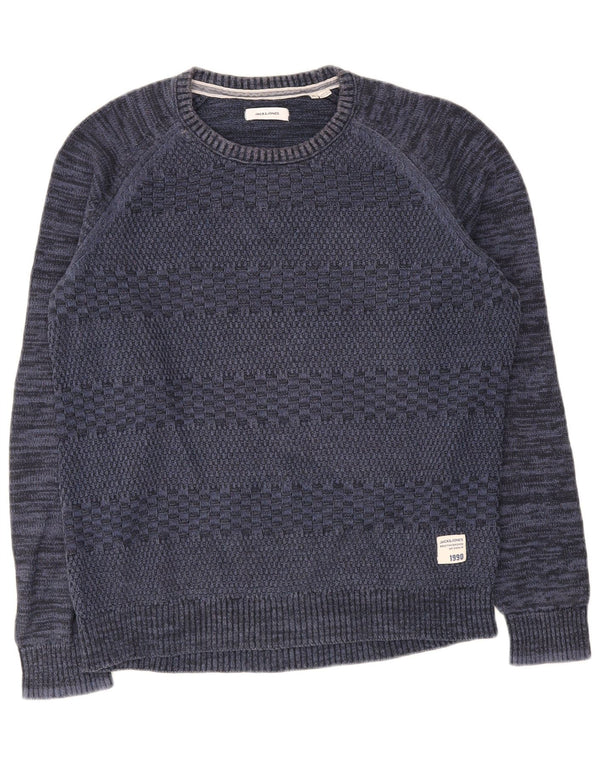 Pulover Jack & Jones pentru bărbați, cu gât crew, XL, bumbac bleumarin