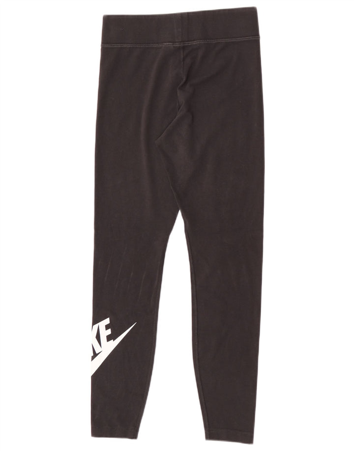 Leggings grafic Nike pentru femei UK 12, bumbac mediu negru